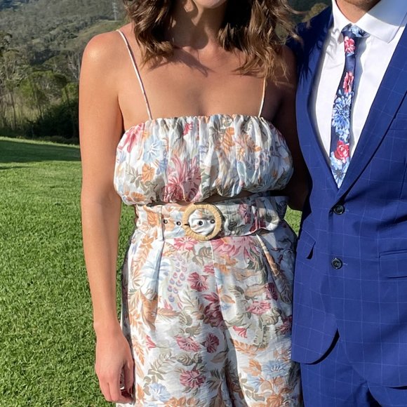 Two Piece Crop + Culotte Pants {Sheike}  Set - Picture 2 of 6